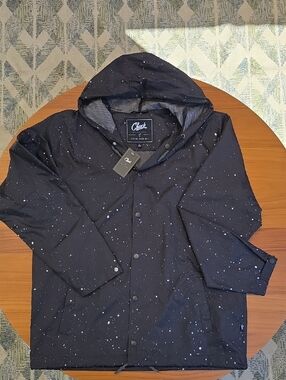 Chuck Black Speckled Hooded Raincoat